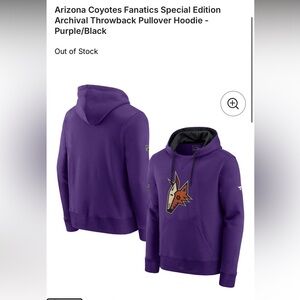 Arizona Coyotes Fanatics Special Edition Throwback Pullover Hoodie Purple/Black